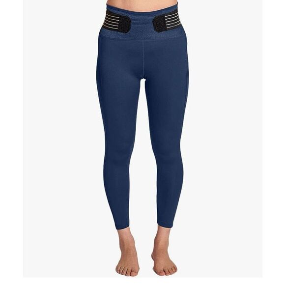 Tommie Copper Women’s XL Compression Capri Leggings Navy Lower Back Support - Picture 1 of 10